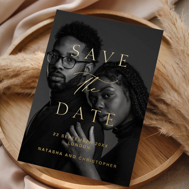 Minimalist Photo Overlay Wedding Save the Date (Creator Uploaded)