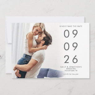 Minimalist Photo Overlay Wedding Save The Date