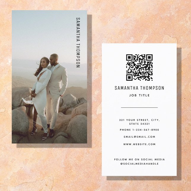 Minimalist Photo Professional Wedding Photography  Business Card (Creator Uploaded)
