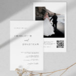 Minimalist Photo QR Code Wedding Invitation<br><div class="desc">Minimalist Photo QR Code Wedding Invitation</div>