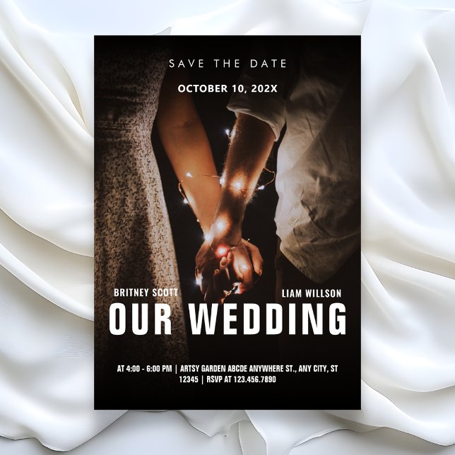 Minimalist photo romance wedding  save the date (Creator Uploaded)