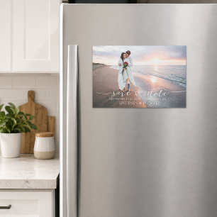 Minimalist Photo Save the Date Magnetic Invitation