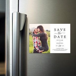 Minimalist Photo Save the Date Magnetic Invitation
