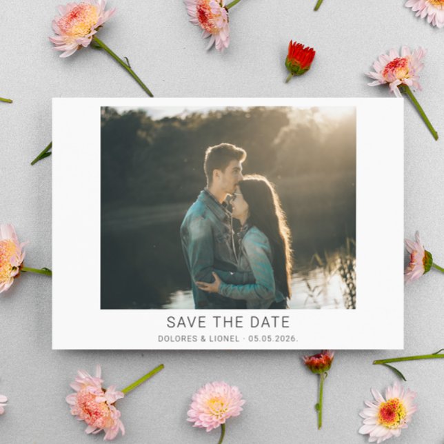 Minimalist Photo Save the Date Postcard (Creator Uploaded)