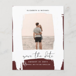 Minimalist PHOTO Save The Dates - Simple BUDGET Flyer