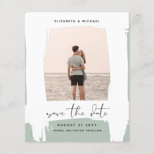 Minimalist PHOTO Save The Dates - Simple BUDGET Flyer