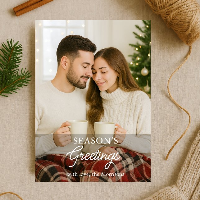 Minimalist Photo Season's Greetings Holiday Card (Creator Uploaded)