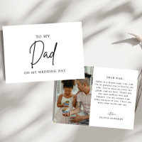 Minimalist Photo To My Dad On My Wedding Day