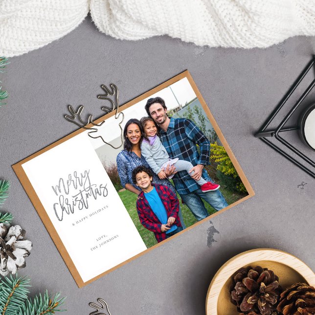 Minimalist Photo w Silver Sparkle Merry Christmas (Creator Uploaded)