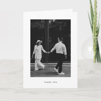 Minimalist Photo Wedding Folded Thank You Card