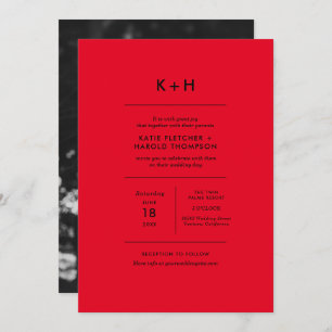 Minimalist Photo Wedding Invitation