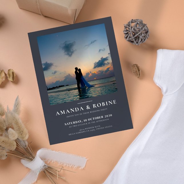 Minimalist Photo Wedding Invitation (Creator Uploaded)