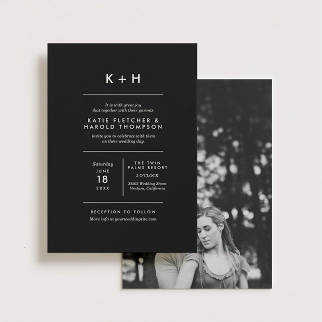 Minimalist Photo Wedding Invitation (Creator Uploaded)