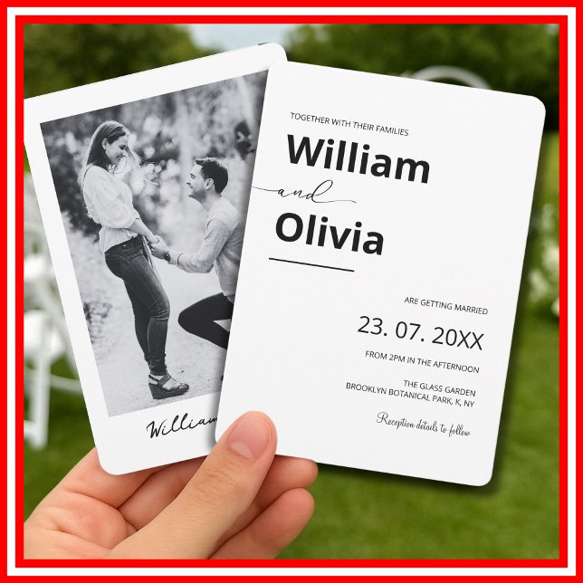 Minimalist Photo | Wedding Invitation (Creator Uploaded)