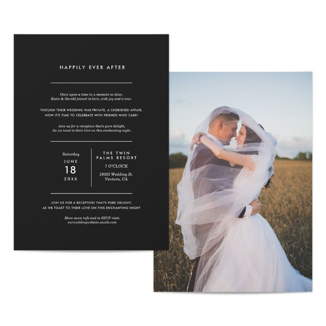 Minimalist Photo Wedding Reception Invitation (Creator Uploaded)