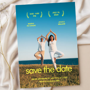 Minimalist photo wedding save the date