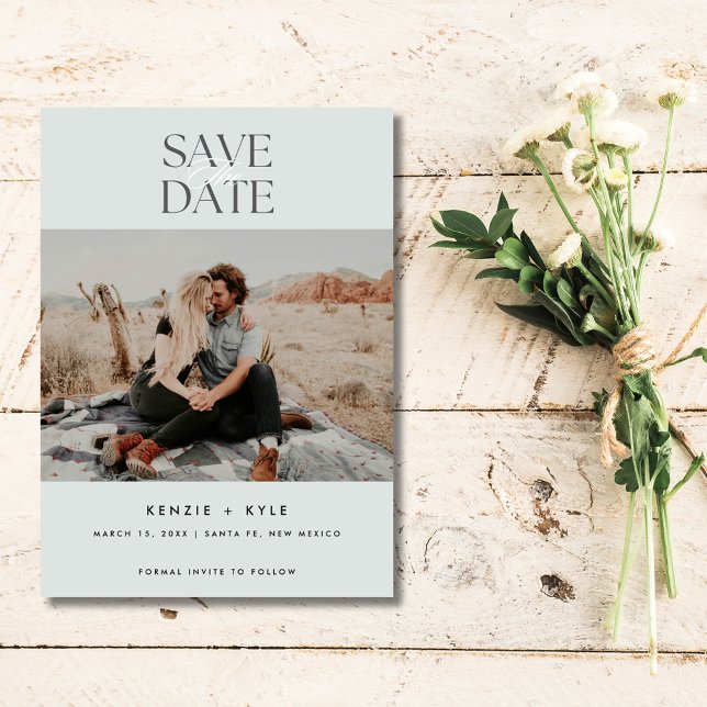 Minimalist Photo Wedding Save the Date (Minimalist Photo Wedding Save the Date)