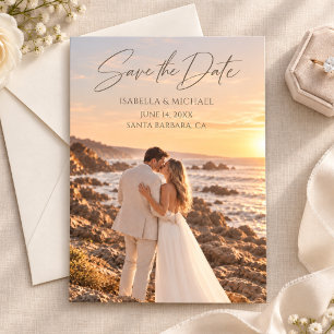 Minimalist Photo Wedding Save The Date
