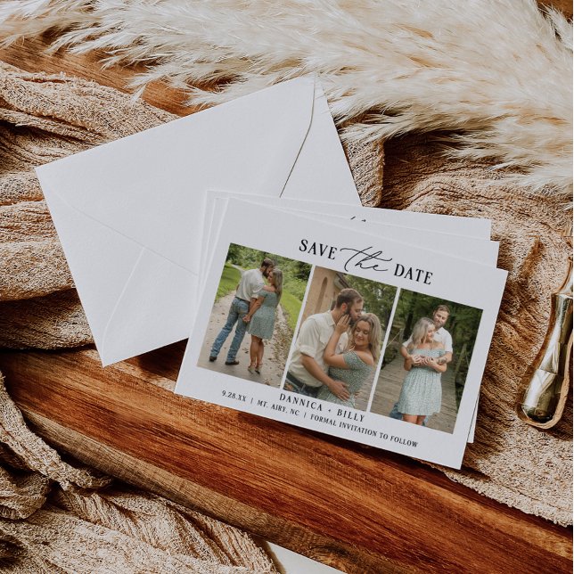 Minimalist Photo Wedding Save The Date Card (Creator Uploaded)