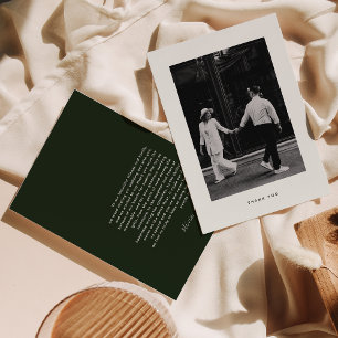 Minimalist Photo Wedding Thank You Card