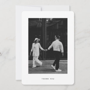 Minimalist Photo Wedding Thank You Card