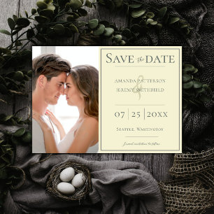 Minimalist Photo Yellow Save the Date