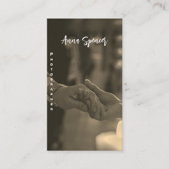 Minimalist Photography Full Photo Simple business  Business Card (Front)