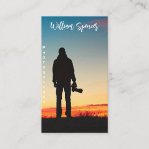 Minimalist Photography Full Photo Simple  Business Business Card