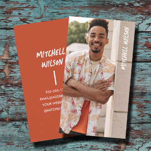 Minimalist Photography Full Photo Simple Business Card