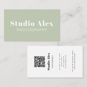 Minimalist photography simple and modern business card