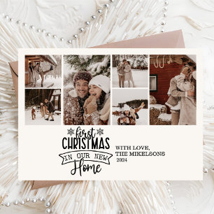 Minimalist Photos First Christmas in Our New Home Holiday Card