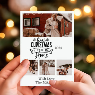 Minimalist Photos First Christmas in Our New Home Holiday Card