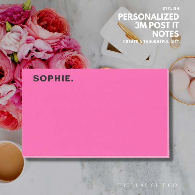 Minimalist Pin Personalized Post-It Note with Name (Creator Uploaded)