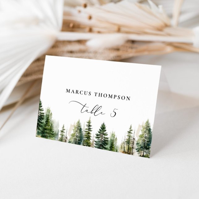 Minimalist Pine tree Calligraphy place cards (Creator Uploaded)