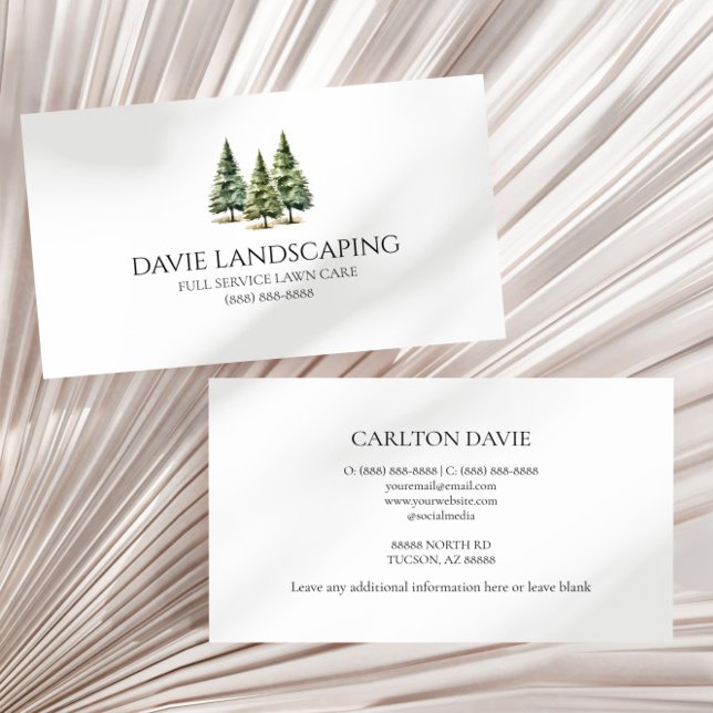 Minimalist Pine Tree Forest Custom Business Card (Creator Uploaded)