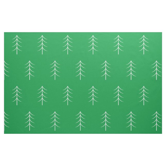 Minimalist Pine Tree Green Holiday Fabric (Fat Quarter)