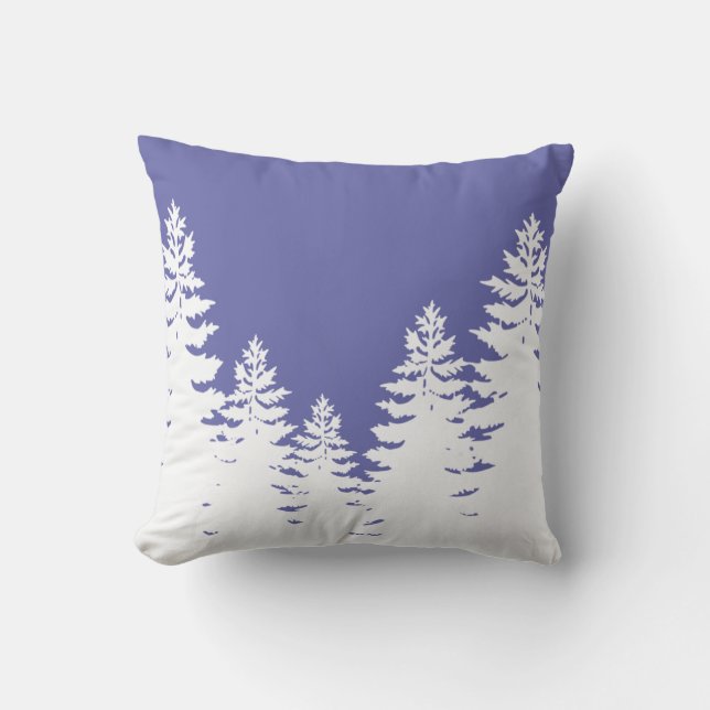 Minimalist pine tree silhouette cushion (Front)