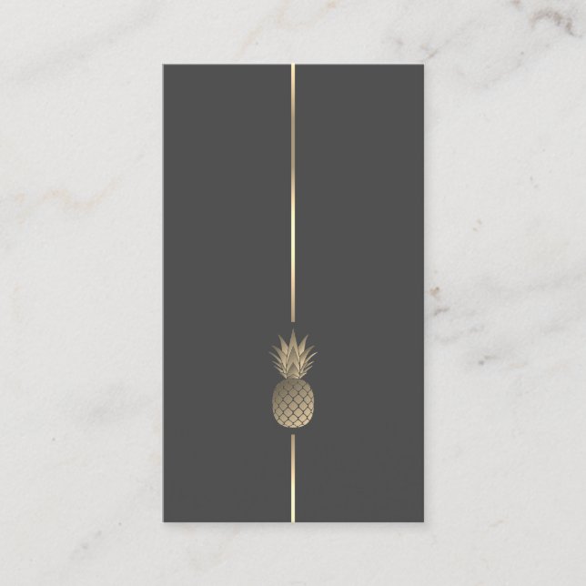 Minimalist Pineapple Logo Business Card (Front)