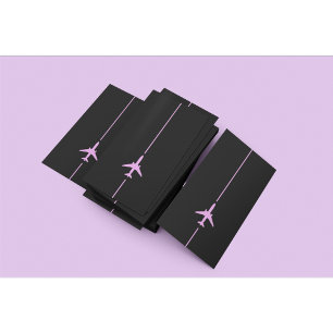 Minimalist Pink Aviation Business Card