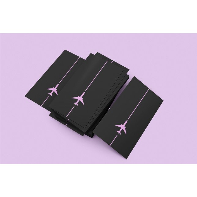 Minimalist Pink Aviation  Business Card (Creator Uploaded)