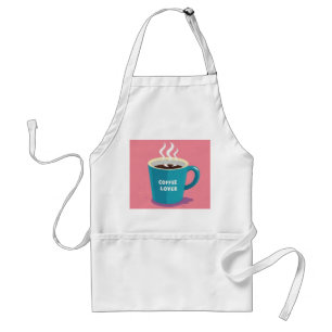 Minimalist Pink Blue Coffee cup lover Standard Apron