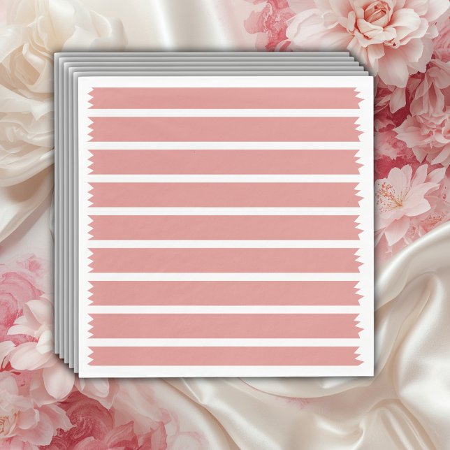 Minimalist Pink Bow Baby Shower Napkin (Creator Uploaded)