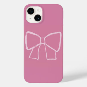 Minimalist Pink Bow Case-Mate iPhone 14 Case