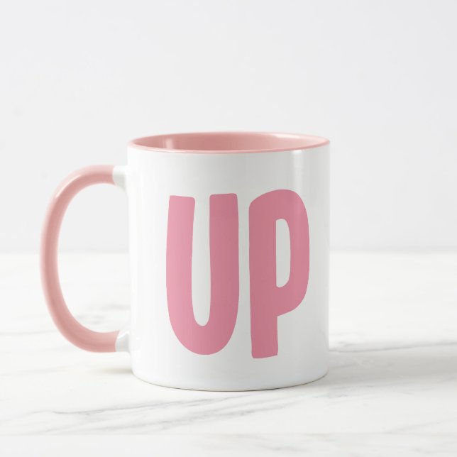 Minimalist Pink C UP Mug – It's literally a CUP! (Left)