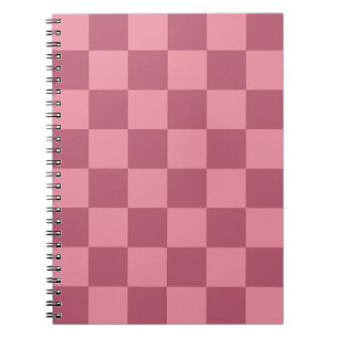 Minimalist Pink Chequerboard Pattern Notebook