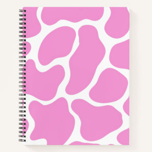 Minimalist Pink Cow Print Notebook