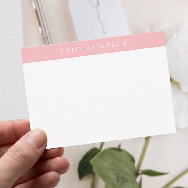 Minimalist Pink Elegant Monogram Card (Creator Uploaded)