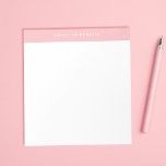 Minimalist Pink Elegant Monogram Notepad<br><div class="desc">Create your own personalized notepad with elegant monogram name and minimalist pink color design.</div>