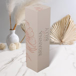 Minimalist Pink Floral Wedding Wine Box<br><div class="desc">Embrace the beauty of simplicity with these wine boxes which suit our Minimalist Flower Wedding Invitation. Featuring a soft color palette with pink hues, this invitation sets the tone for an effortlessly elegant celebration. The delicate illustration of a wildflower adds a touch of natural charm, symbolizing the beauty of your...</div>