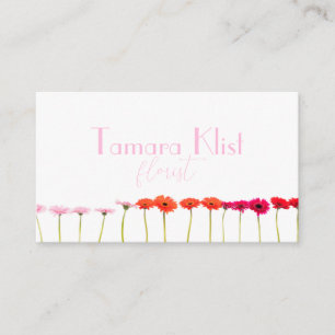 Minimalist Pink Florist business card
